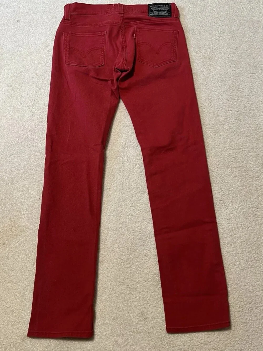 Levi's 511 Red Skinny Jeans Men's 32x32